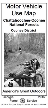 The cover of the 2015 Motor Vehicle Use Map-Conasauga District