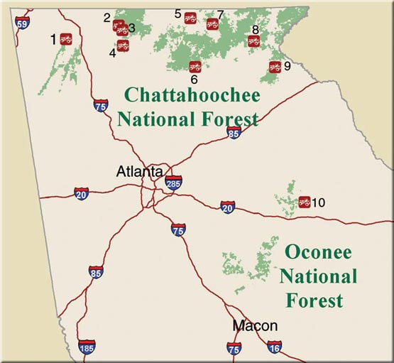 chattahoochee national forest map