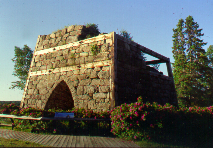 Blast furnace ath Bay Furnace Historic Site