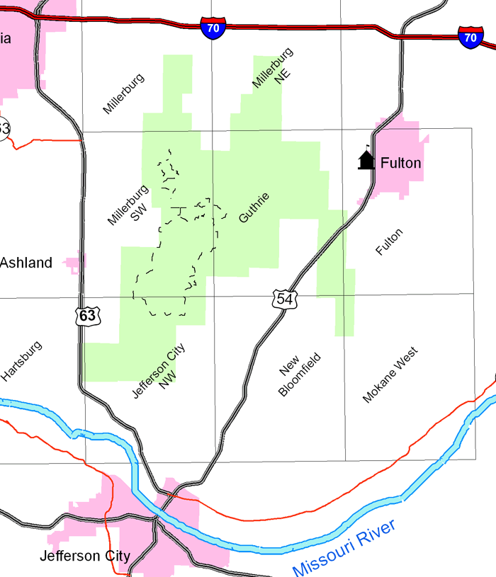 (image) Cedar Creek District containing Topographic sheet name listed diagonal
