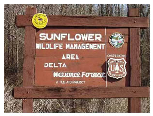 Sunflower Wildlife Management Area Sign