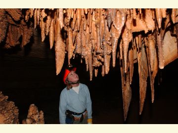 Wild cave tour stalactites