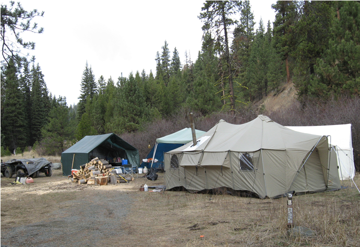 Hunting camp at Welch Creek Camp Ground