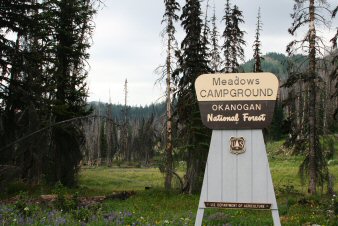 Meadows Campground Entrance Sign