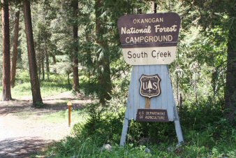 South Creek Campground Entrance Sign