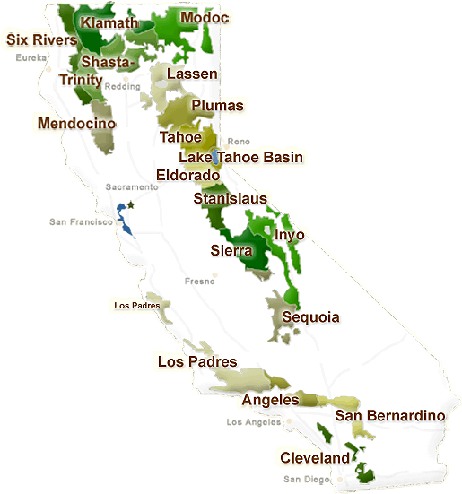 Map Of California National Forests Region 5   Home