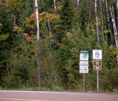 Signs along the Superior National Forest Scenic Byway