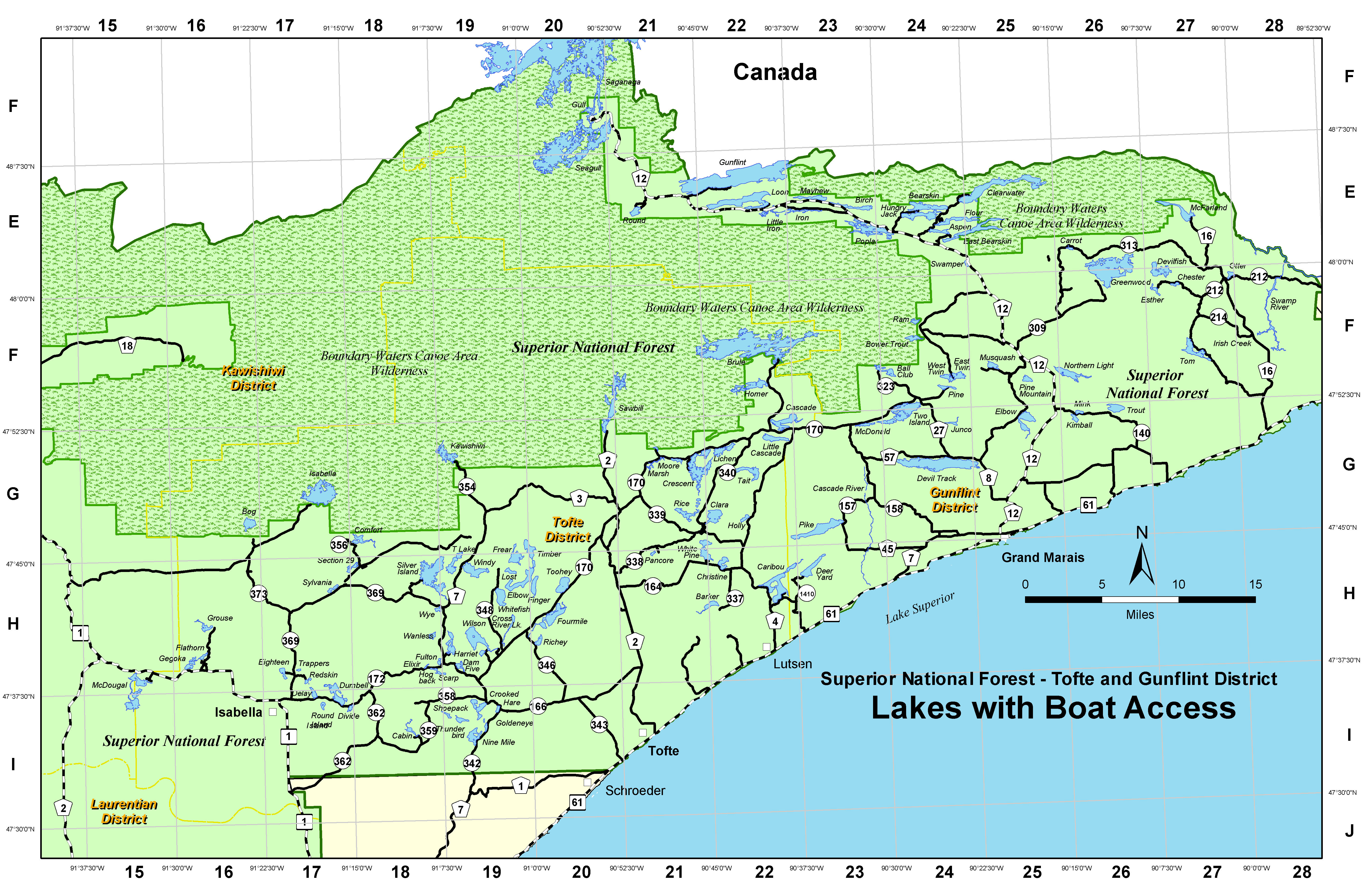 Superior National Forest All Gunflint Area Lakes With Boat