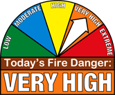 Very high fire danger level