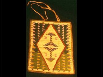 Image of bag woven with geometric design