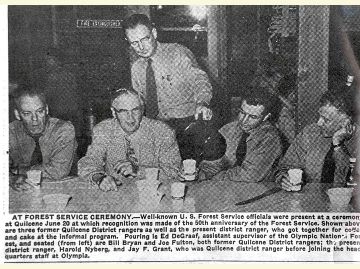 Forest Service 50th Anniversary, 1955. Newspaper Clipping.