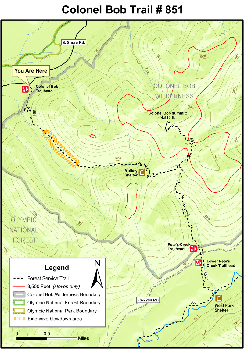 Colonel Bob Trail #851 Map.