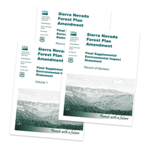 Sierra Nevada Forest Plan Implementation document covers