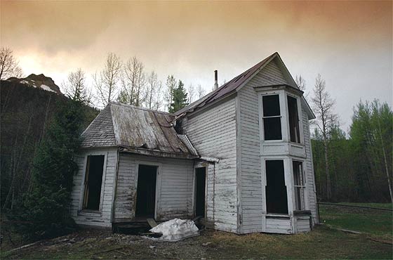 abandoned private home