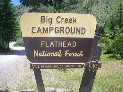 Big Creek Campgound Sign
