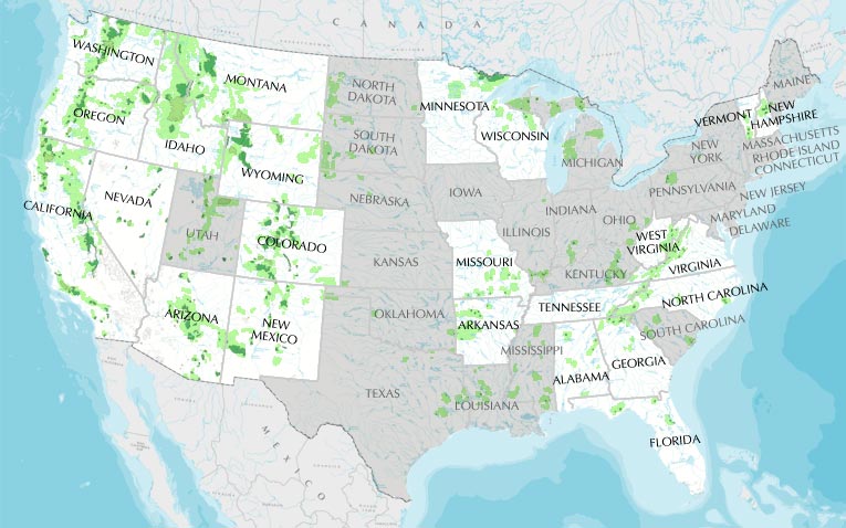 [map] Forest Service National Map