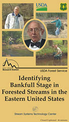 Coverpage with 5 pictures of different people and text Identifying Bankfull State in Forested Streams in the Eastern United States