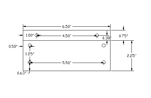 engineer drawing of bracket design