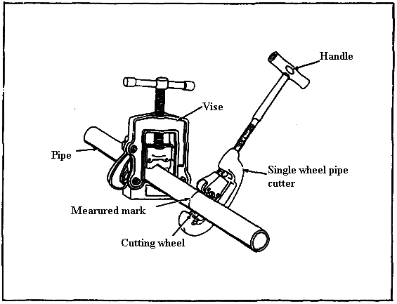 drawing showing a pipe cutter