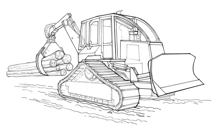 cable skidder drawing