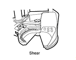 A drawing of a shear.