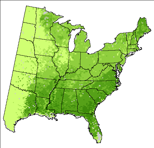 Potential soil productivity (m3 of timber/ha)