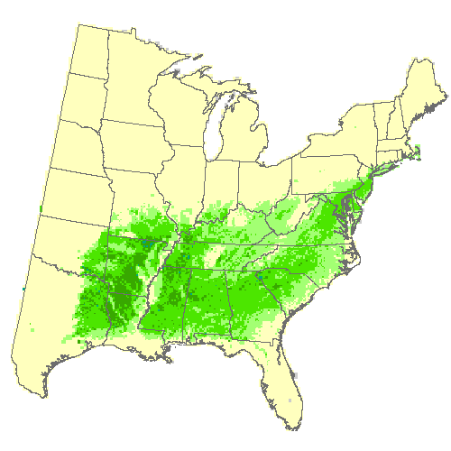 Community Climate System Model 4.0 (CCSM4), Moderate emissions (RCP 4.5) for southern red oak