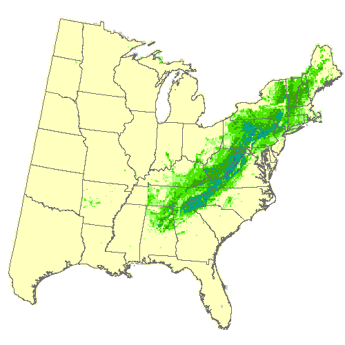 Community Climate System Model 4.0 (CCSM4), Moderate emissions (RCP 8.5) for chestnut oak