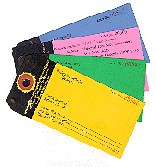 photo of colored tags