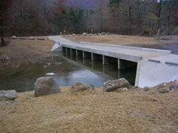 Little Missouri River replacement bridge for passage.