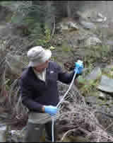 collecting eDNA in  streams 