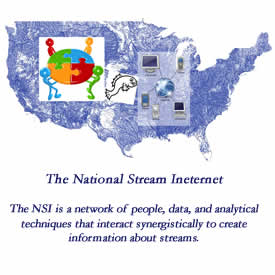 The National Stream Ineternet (NSI) is a network of people, data, and analytical techniques that interact synergistically to create information about streams.
