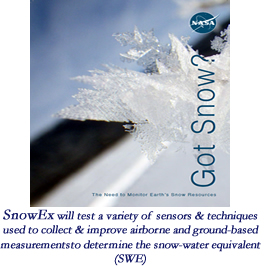 SnowEx NASA project - snow-water equivalent (SWE)