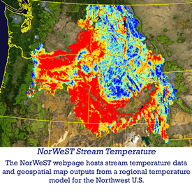 NorWeST Stream Temperature - the NorWeST webpage hosts stream temperature data and geospatial map outputs from a regional temperature model of the northwest US