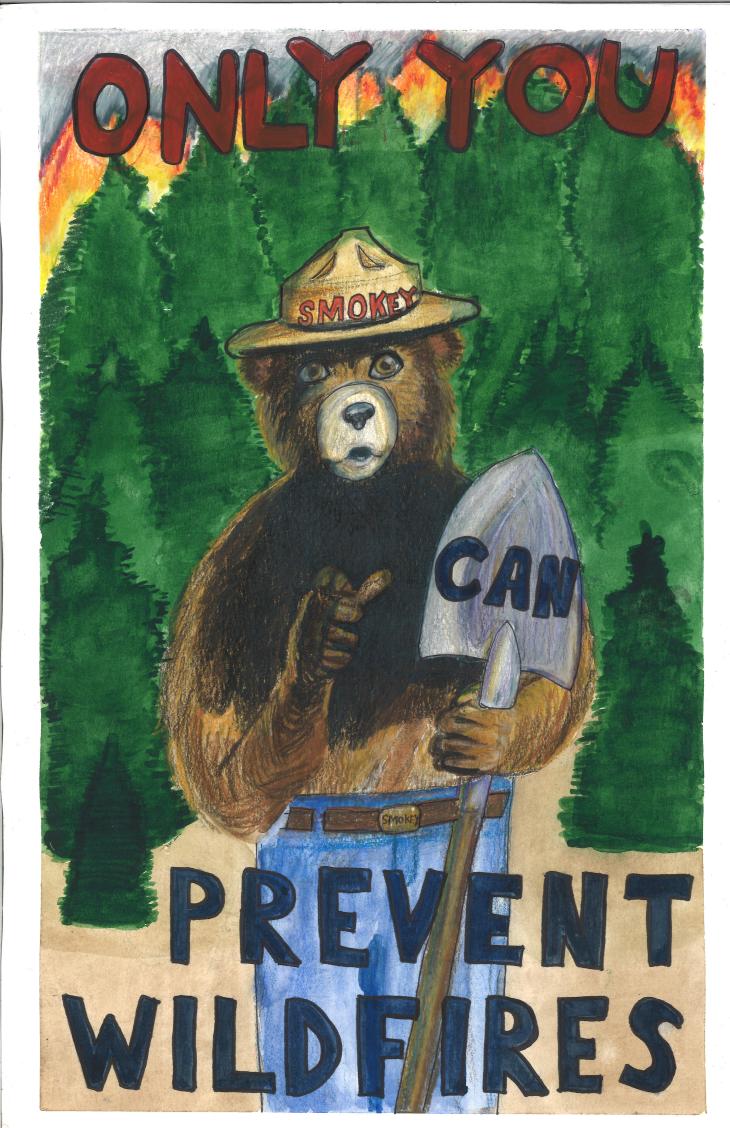Smokey Bear poster contest winner US Forest Service