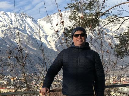 Donavan Albert, USDA Forest Service national webmaster, author of this story and adventurer, pauses during a recent visit to Austria. 
