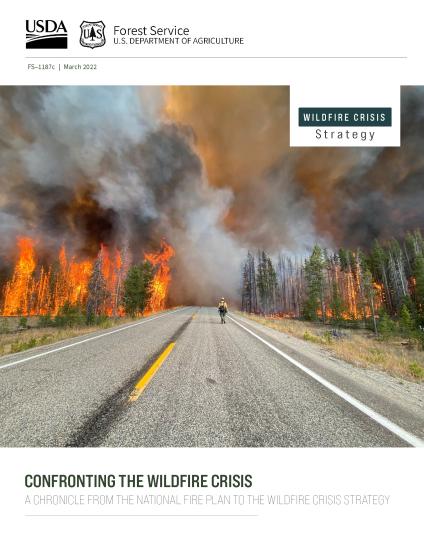 cover of a publication title "Confronting the Wildfire Crisis: A Chronicle"