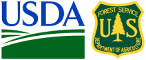 Photo showing the USDA and Forest Service logos