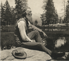 A photo of John Muir, a founding father of the American outdoors preservation movement.