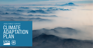 Wildfire smoke obstructs the aerial view of a mountain range