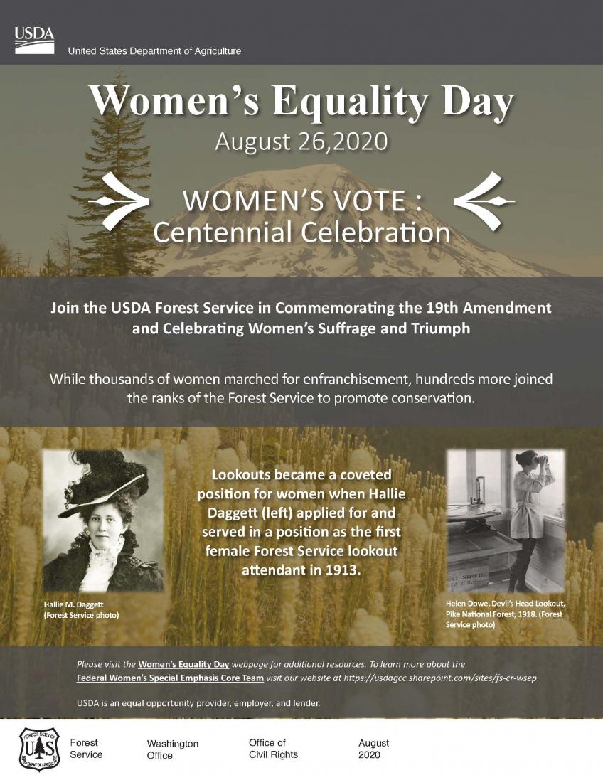 Poster for Women's Equality Day - August 26th