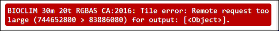 Tile Error screen