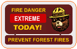 Fire Danger Extreme sign