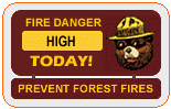 Fire Danger High sign