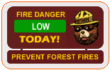 Fire Danger Low sign