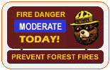 Fire Danger Moderate sign