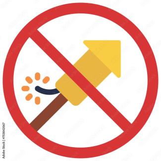 Icon for no fireworks