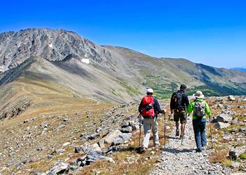 Hiking stock photo