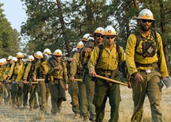 Wildland Fire Crew hiking