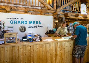 GMUG Employee at the Grand Mesa Visitor Center